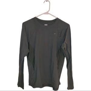 Nike Drifit running shirt long sleeve green M